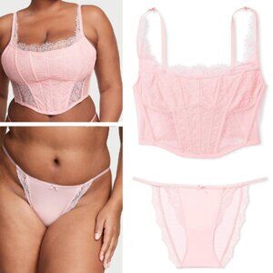 VS Lace Corset Top and Bikini Panty M